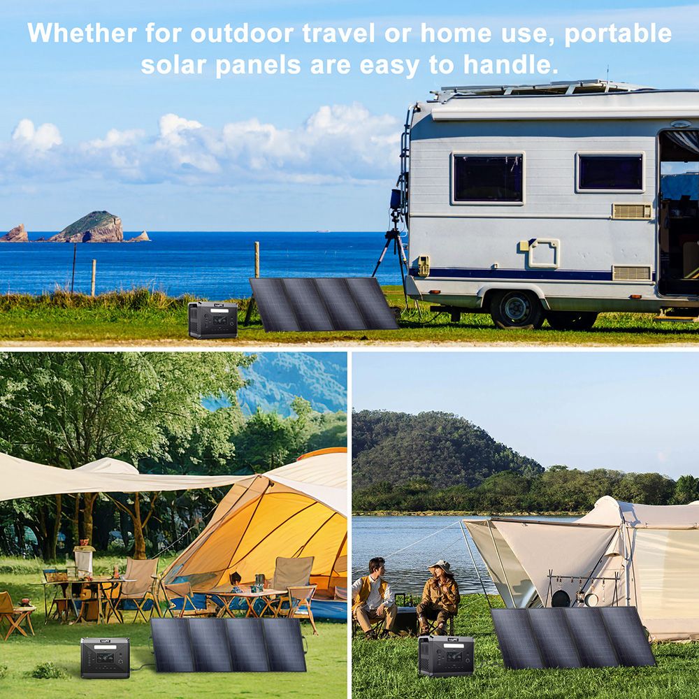 SolarPlay Q2402M Tragbare Powerstation + SolarPlay T200 200W Solarmodul , 2304 Wh, 2500 W LiFePO4-Akku, 1100 W Eingangsleistung, 12 Ausg&auml;nge, vollst&auml;ndige aufgeladen in 1,5 Stunden