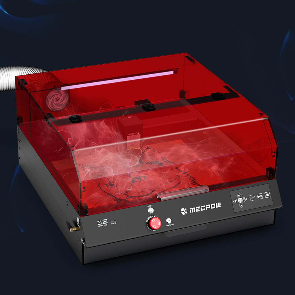 Mecpow X4 Pro 22W FDA Klasse 1 Lasergravierer + Drehwalze + Lasertisch