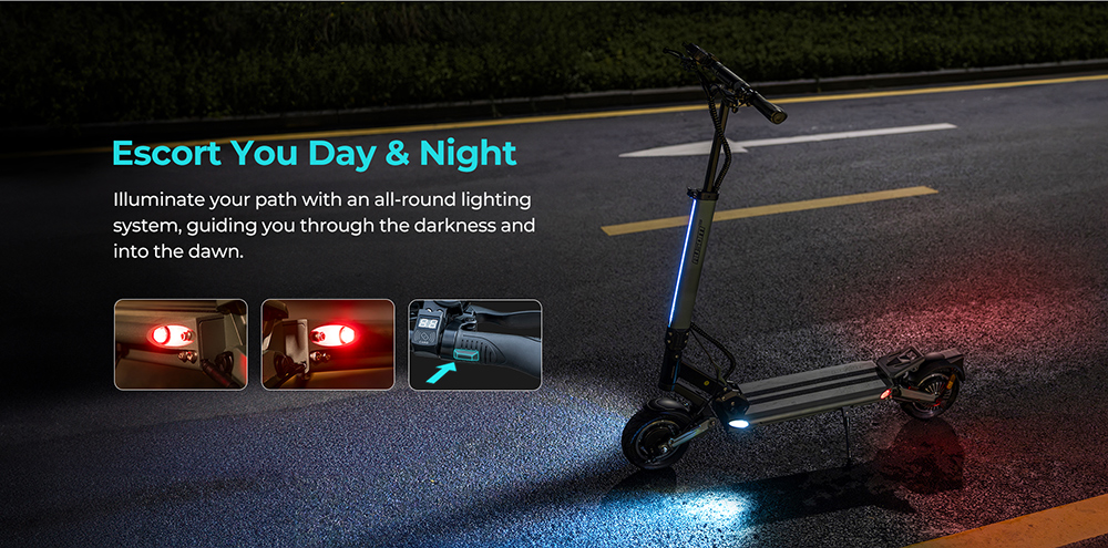 Ausom GX1 E-Scooter 20km/h 500W Motor 48V 15.6Ah Akku 9-Zoll-Luftreifen aus Gummi H&ouml;chstgeschwindigkeit, 80 km maximale Reichweite, NFC-Schloss, E-ABS und Doppeltrommelbremsen