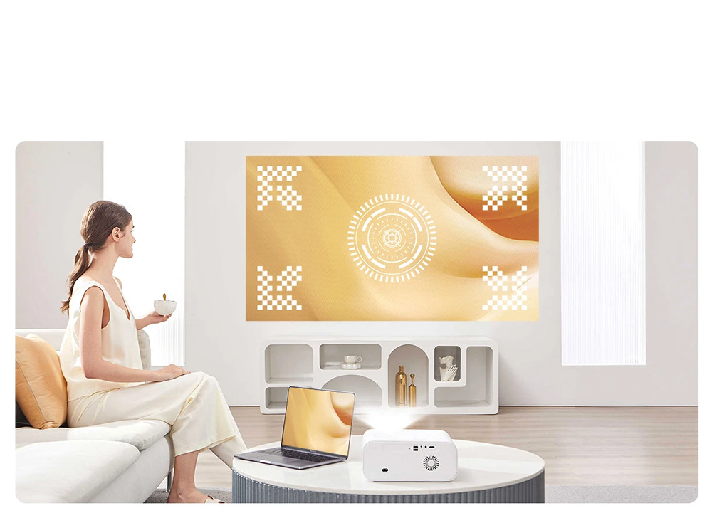 Wanbo X5 LCD-Beamer, 1080P, 1100 ANSI-Lumen, automatische Trapezkorrektur, Dualband-WLAN 6, 1&nbsp;GB/16&nbsp;GB, Bluetooth 5.0