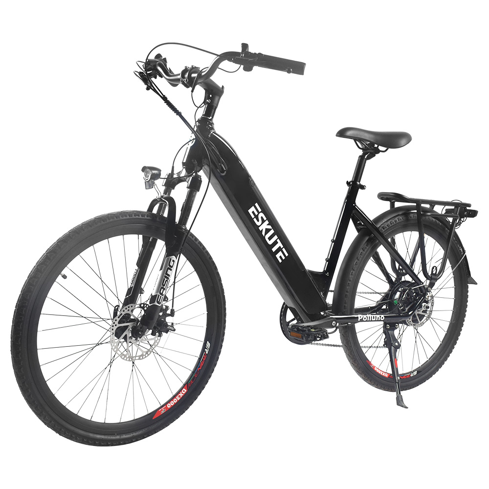 ESKUTE ES-27.5-CS Electric Bike, 500W BAFANG Motor 48V 15Ah Battery, 27.5 x 2.1'' Tires, 35km/h Max Speed, 96km Range, LCD Display - Black