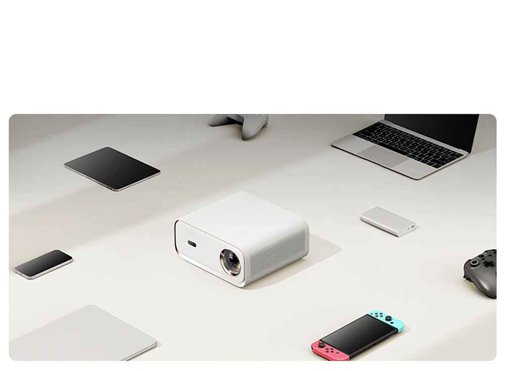 Wanbo X5 LCD-Beamer, 1080P, 1100 ANSI-Lumen, automatische Trapezkorrektur, Dualband-WLAN 6, 1&nbsp;GB/16&nbsp;GB, Bluetooth 5.0