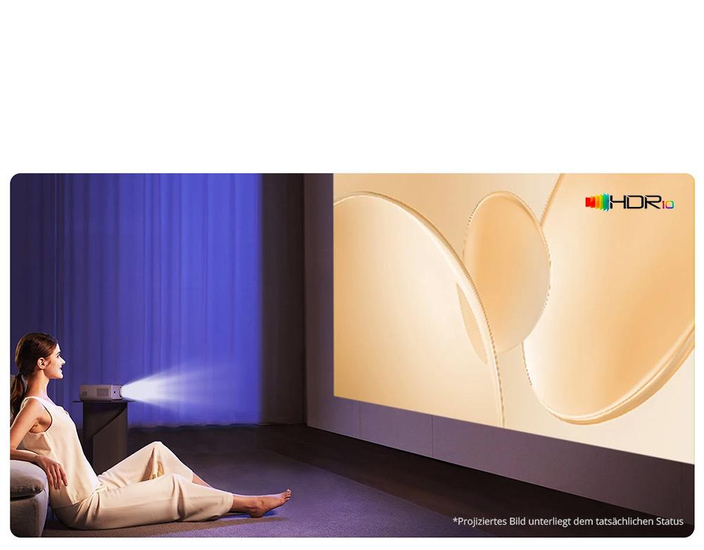 Wanbo X5 LCD-Beamer, 1080P, 1100 ANSI-Lumen, automatische Trapezkorrektur, Dualband-WLAN 6, 1&nbsp;GB/16&nbsp;GB, Bluetooth 5.0