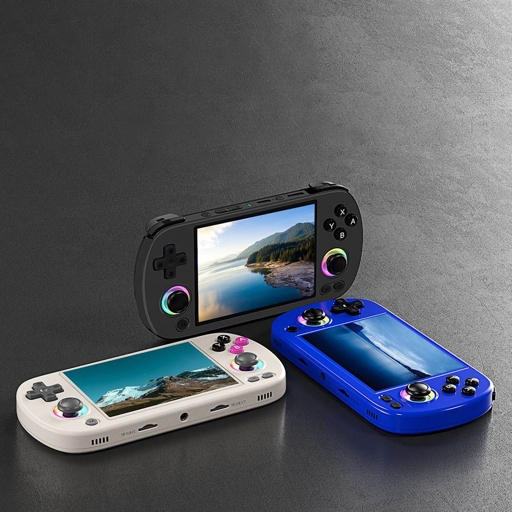 ANBERNIC RG40XX H Retro-Spielkonsole mit RGB-Licht, 32 GB + 256 GB TF-Karte mit &uuml;ber 16.000 Spielen, LPDDR4 1 GB, 640 x 480P IPS-Bildschirm, 3200 mAh Akku f&uuml;r 6 Stunden Autonomie, Linux-Betriebssystem, 5G WLAN Bluetooth, Moonlight-Streaming &ndash; Schwarz