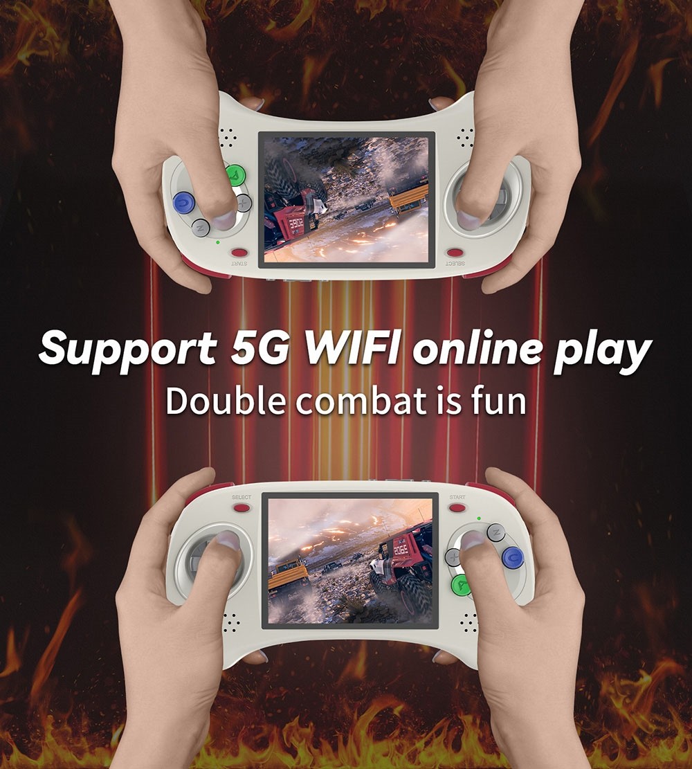 Refurbished ANBERNIC RG ARC-D Game Console, Touch Screen, 128GB TF Card, 32GB Android 16GB Linux, 2GB LPDDR4, HDMI Output - Grey