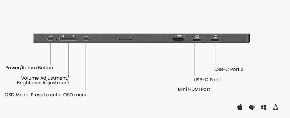 ARZOPA Z1FC 16.1-inch Portable Gaming Monitor, 144Hz Refresh Rate, 1920*1080 FHD 16:9 IPS Screen, Built-in Speakers, 1*Mini HDMI, 2*Full Function Type-C, Second Screen for Laptop, PC, Phone, PS4/5, Mac, Xbox, Switch