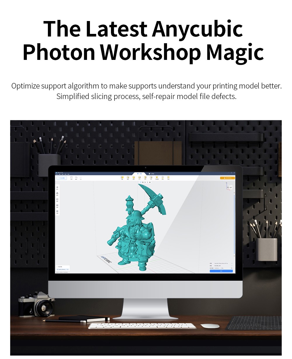 Anycubic Photon Mono M7 Pro Harz 3D Drucker, 14K COB LighTurbo 3.0 Quelle, 10.1&ldquo; Mono LCD, 0.1mm Schichth&ouml;he, 170mm/h Druckgeschwindigkeit, Auto-Adaptive, Auto Resin Refill, Dynamic Temp-Control Resin Vat, Leveling-free, 223*126*230mm