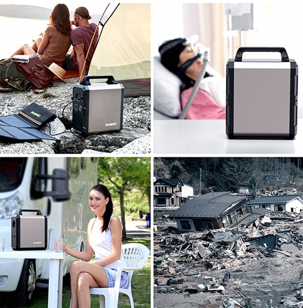 BLUETTI EB120 1000W Portable Power Station, 1200Wh Lithium Battery Solar Generators Power Supply with 2 x 220V AC Outlet