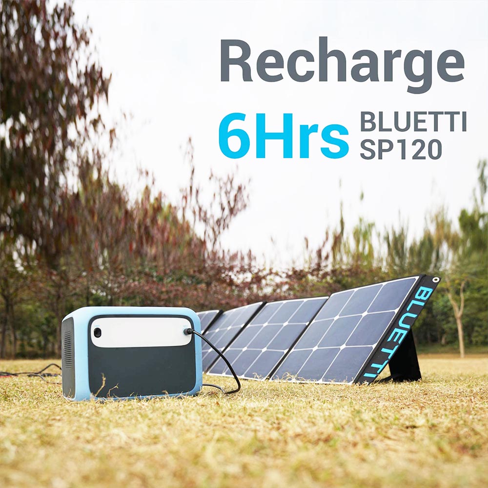 BLUETTI SP120 120W Foldable Solar Panel, Solar Generator Charger for Power Station, 23% Conversion Rate, for RV Van