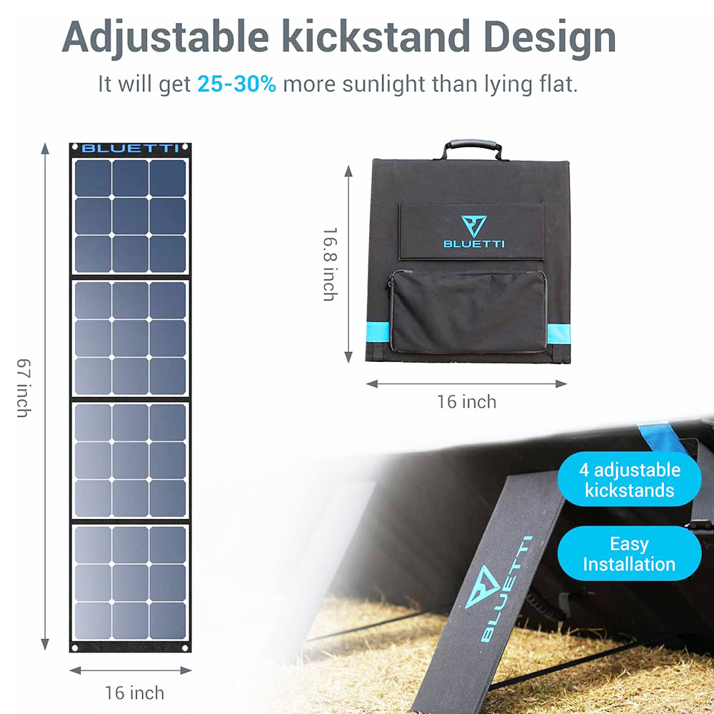 BLUETTI SP120 120W Foldable Solar Panel, Solar Generator Charger for Power Station, 23% Conversion Rate, for RV Van
