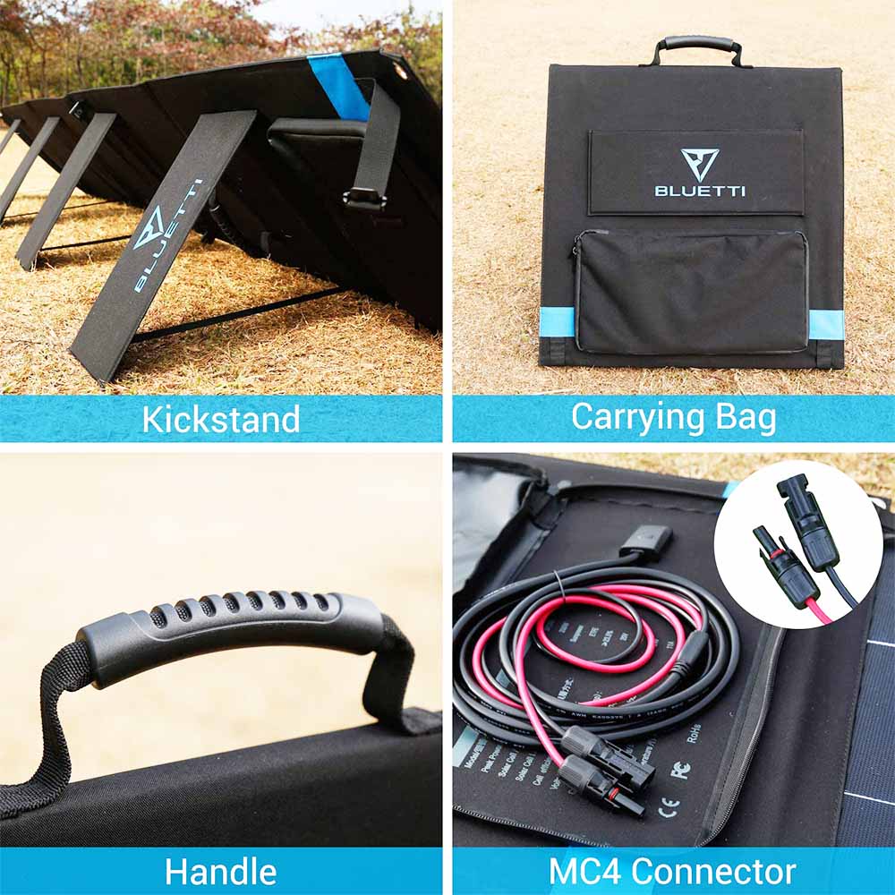 BLUETTI SP120 120W Foldable Solar Panel, Solar Generator Charger for Power Station, 23% Conversion Rate, for RV Van