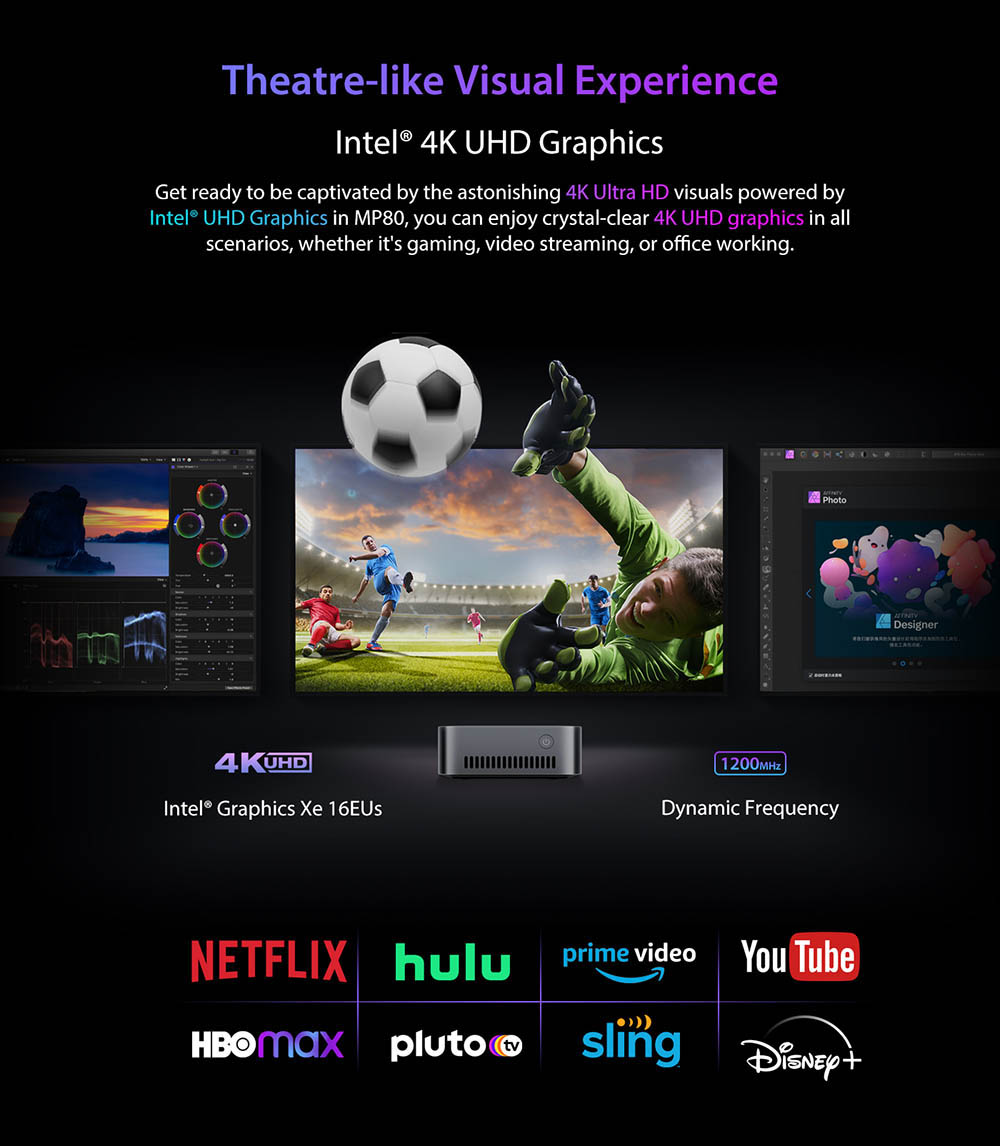 Blackview MP80 Mini-PC, Intel N95 4 Kerne bis zu 3,4 GHz, 16 GB LPDDR5 RAM 512 GB SSD, 3 * HDMI Dreifach-Bildschirm-Display, 2,4/5 GHz Dual-Band-WLAN Bluetooth 4.2, 3 * USB 3.0, 2 * RJ45, 1 * 3,5 mm HP/MIC TRRS