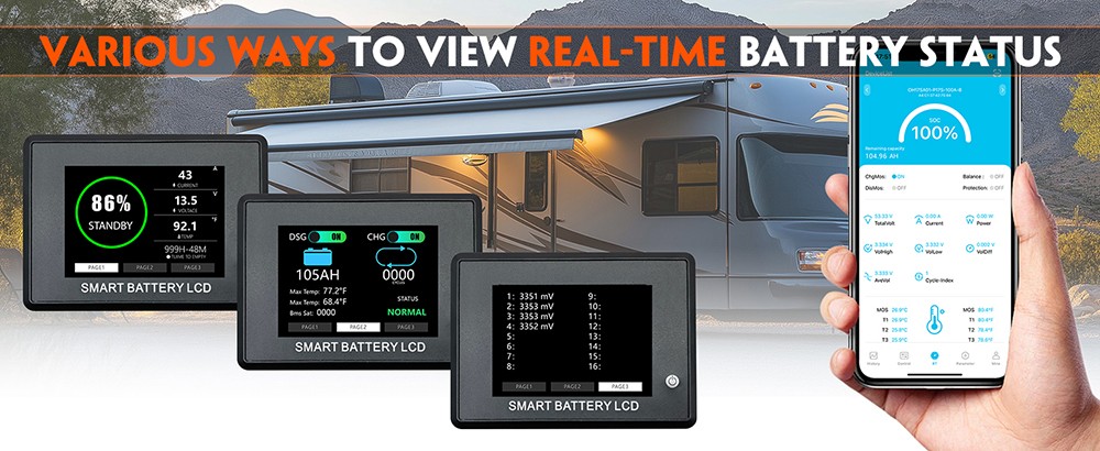 Cloudenergy 12V 100Ah LiFePO4 Battery Pack Backup Power, 1280Wh energie, 6000+ cyklov, vstavaná 100A BMS, LCD displej, podpora v sérii/paralelne, nahradenie väčšiny záložných zdrojov, RV, lode, solárne, Trolling motor, mimo siete