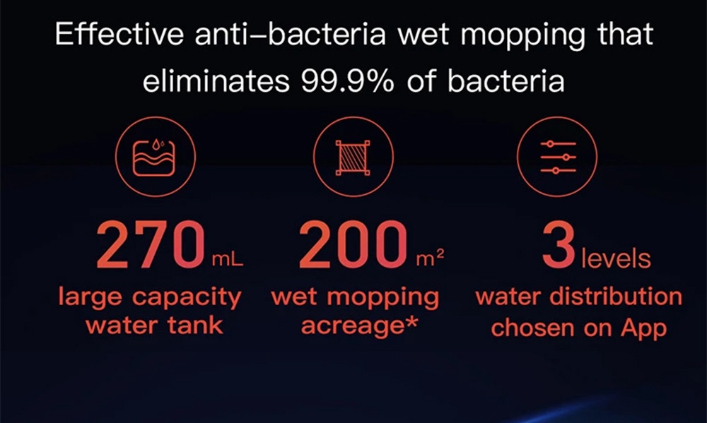 Refurbished Dreame D9 Robot Vacuum Cleaner, 3000Pa Mop with 270ml Water Tank, LDS Navigation, AI Recharge 5200mAh Battery