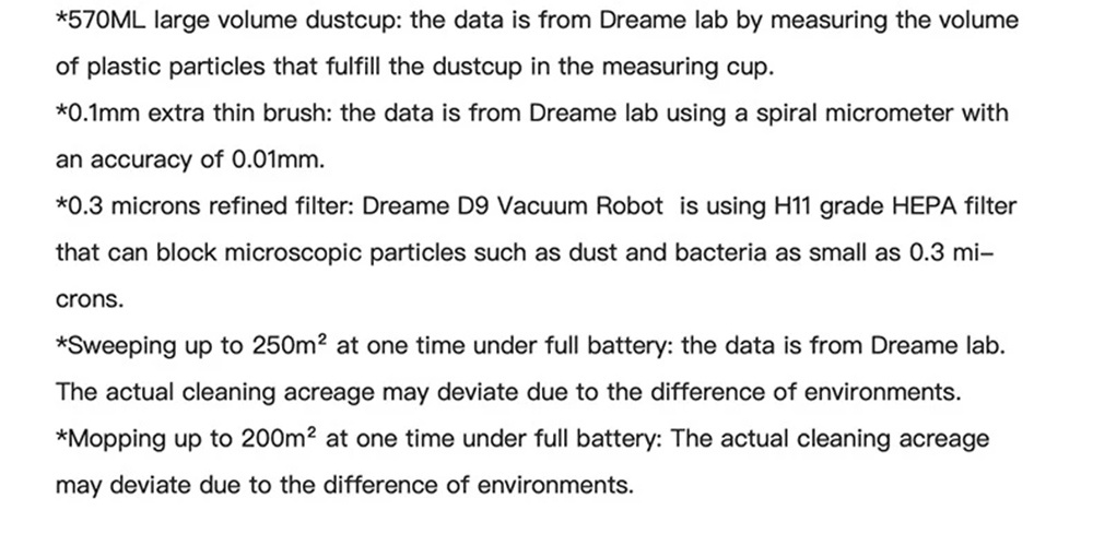 Refurbished Dreame D9 Robot Vacuum Cleaner, 3000Pa Mop with 270ml Water Tank, LDS Navigation, AI Recharge 5200mAh Battery