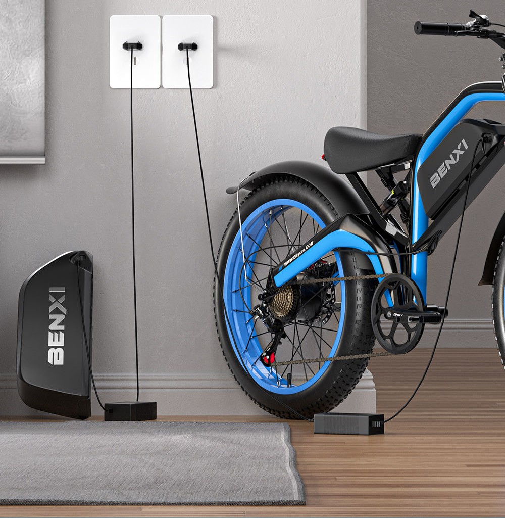 E·Bycco EB9 Electric Bike, 2*1000W Motor, 52V 23AH Battery, 26*4.0 palcové tučné pneumatiky, max. rýchlosť 55 km/h, max. dojazd 130 km, hydraulické kotúčové brzdy, celoodpružené, 7-rýchlostný prevod Shimano, LCD displej