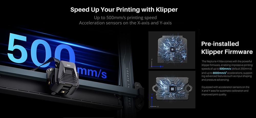 Refurbished ELEGOO Neptune 4 Max 3D Printer, Auto Leveling, 500 mm/s Max Printing Speed, Klipper Firmware, 300 Celsius High-temperature Nozzle, Cooling Fan, WiFi Connection, 420*420*480mm