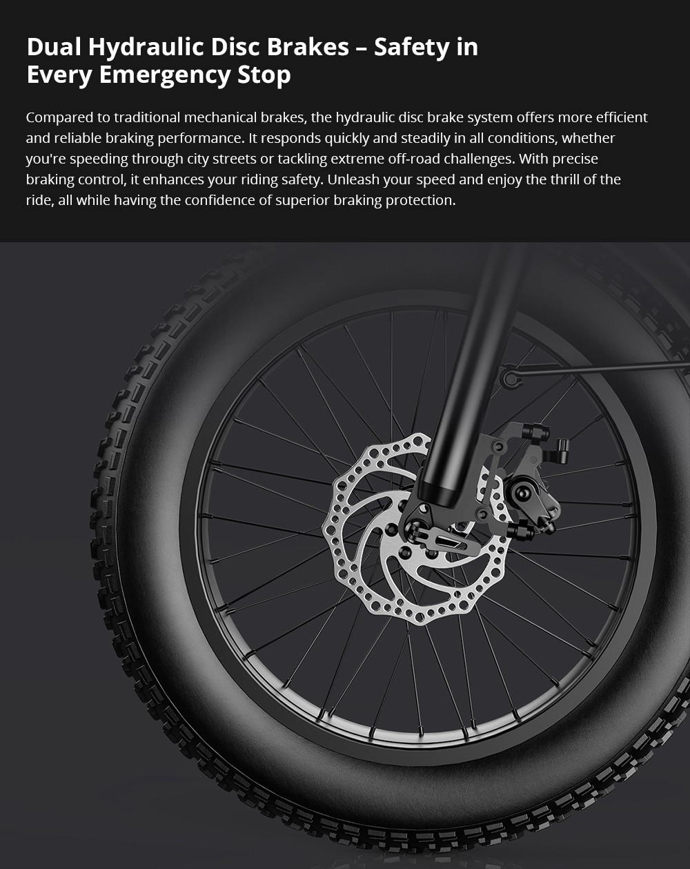 G-FORCE RE Elektrofahrrad, 250-W-Motor, 48-V-15,6-Ah-Akku, 20 x 4 Zoll gro&szlig;e Fat-Reifen, 25 km/h H&ouml;chstgeschwindigkeit, 80 km Reichweite, hydraulische Scheibenbremsen, Doppelfederung, LCD-Display &ndash; Schwarz