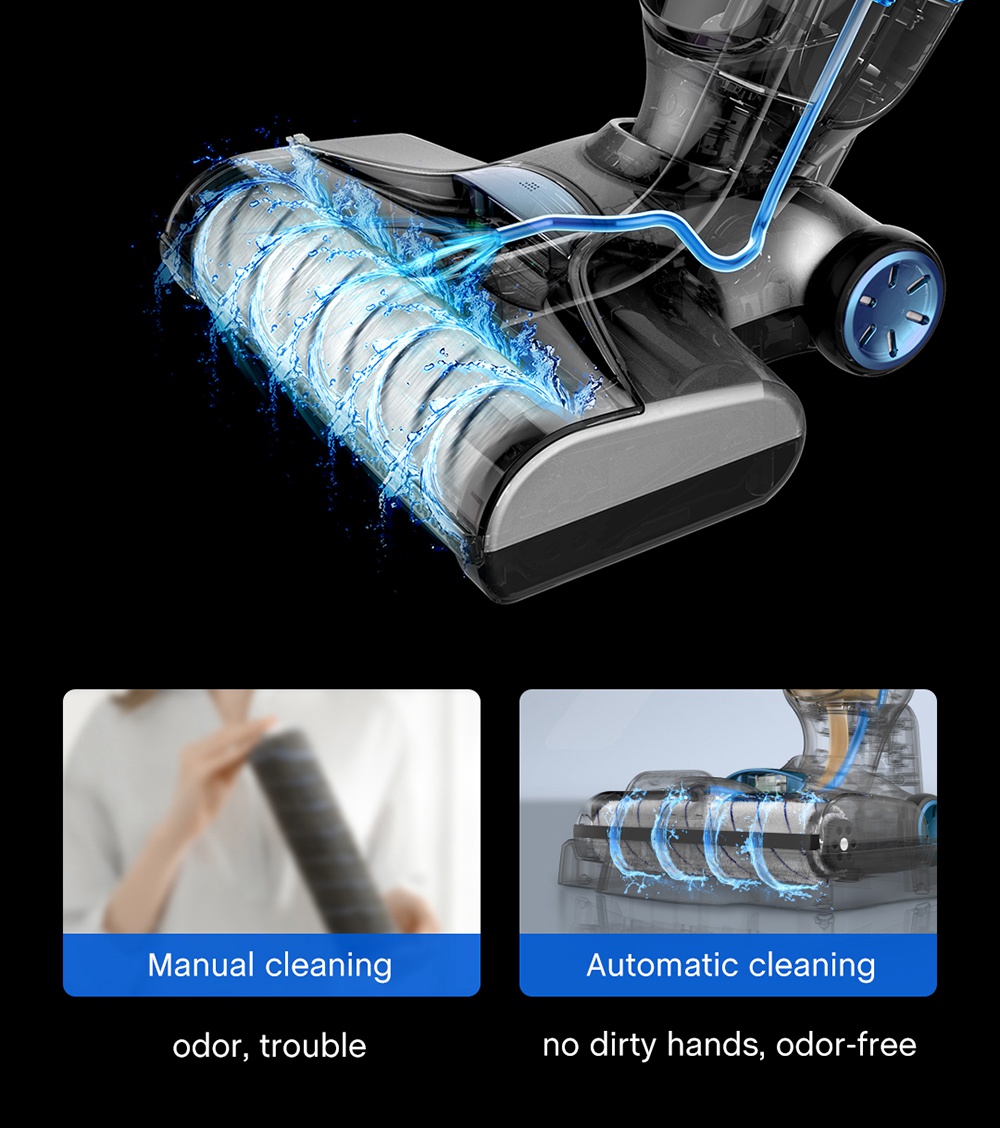 Refurbished JIMMY HW8 Cordless Wet Dry Vacuum Cleaner, 7kPa Strong Suction, 2500mAh Battery, LED Display, 25Mins Run Time