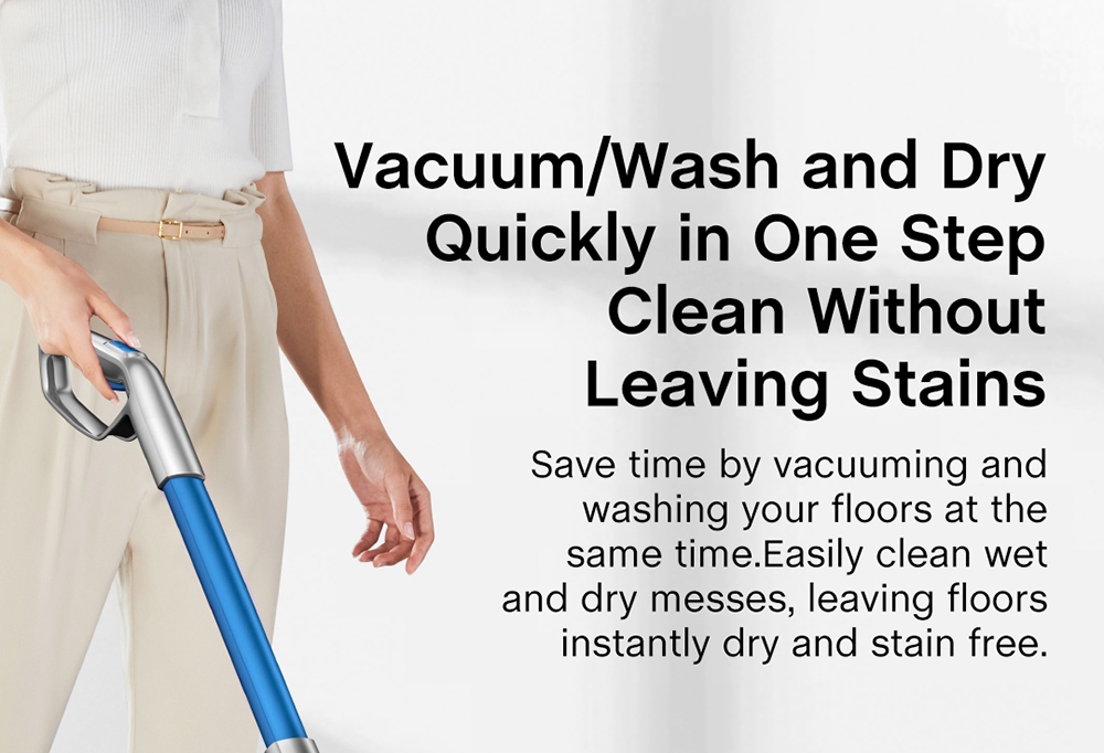 Refurbished JIMMY HW8 Cordless Wet Dry Vacuum Cleaner, 7kPa Strong Suction, 2500mAh Battery, LED Display, 25Mins Run Time