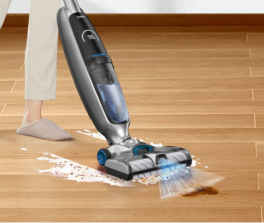 Refurbished JIMMY HW8 Cordless Wet Dry Vacuum Cleaner, 7kPa Strong Suction, 2500mAh Battery, LED Display, 25Mins Run Time