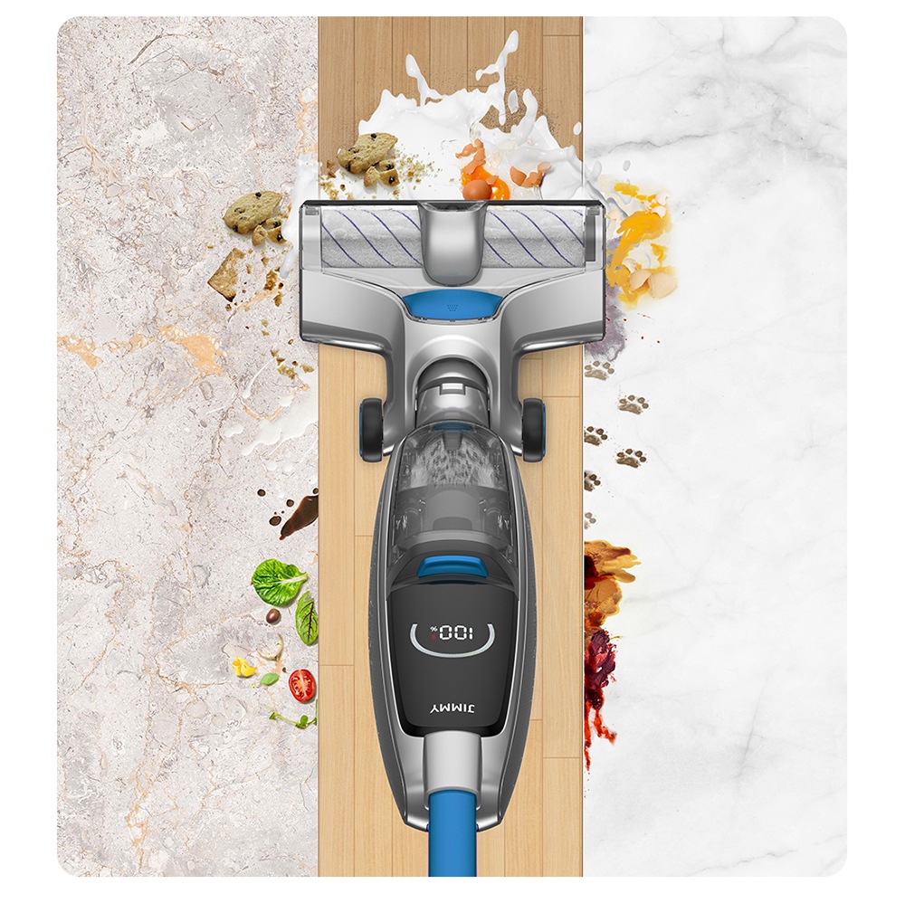Refurbished JIMMY HW8 Cordless Wet Dry Vacuum Cleaner, 7kPa Strong Suction, 2500mAh Battery, LED Display, 25Mins Run Time