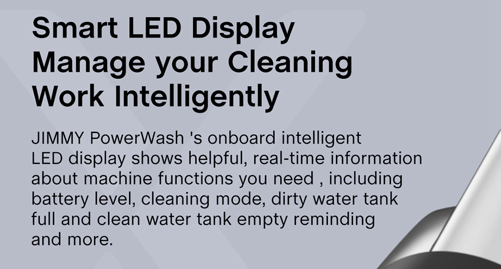 Refurbished JIMMY HW8 Cordless Wet Dry Vacuum Cleaner, 7kPa Strong Suction, 2500mAh Battery, LED Display, 25Mins Run Time