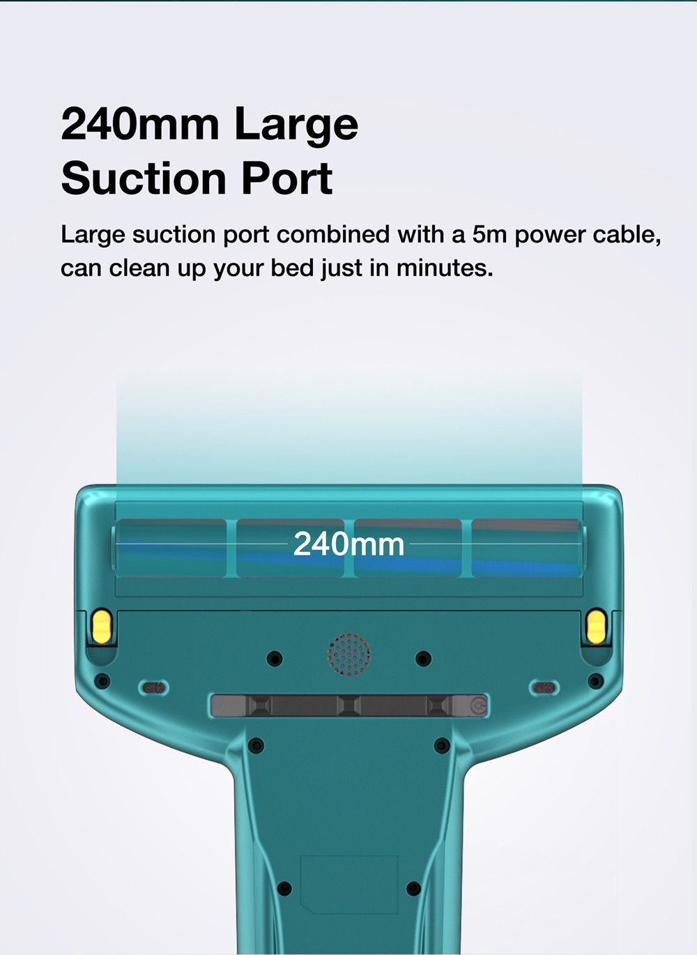 Jimmy BX6 Handheld Anti-Mite Vacuum Cleaner, 600W, 240mm Widened Suction Port, UV Lamp and Ultrasonic Technology - Blue