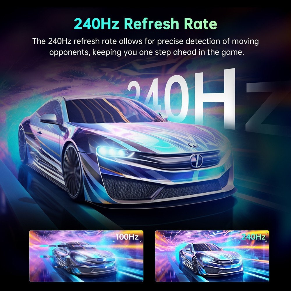 Refurbished KTC G27P6 27-inch LG OLED Gaming Monitor, 2560x1440 16:9 240Hz Refresh Rate, 1500000:1 Constrast Ratio, 136% sRGB HDR10 0.03ms GTG Response Time, Low Blue FreeSync&G-Sync, Built-in Speakers KVM 65W Reverse Charge VESA