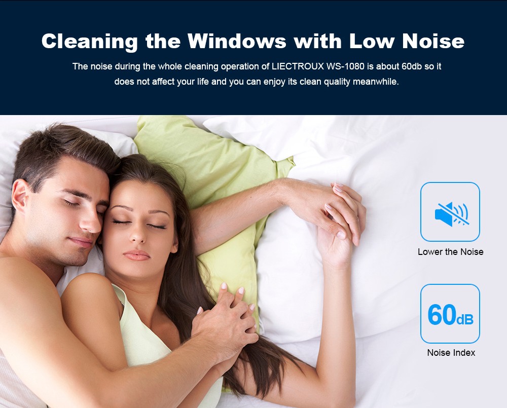 Refurbished Liectroux  WS1080 2800Pa Robot Window Vacuum Cleaner, Laser Sensor with App, Antifall Auto Glass Mop, Home Floor Windows Wall Cleaning