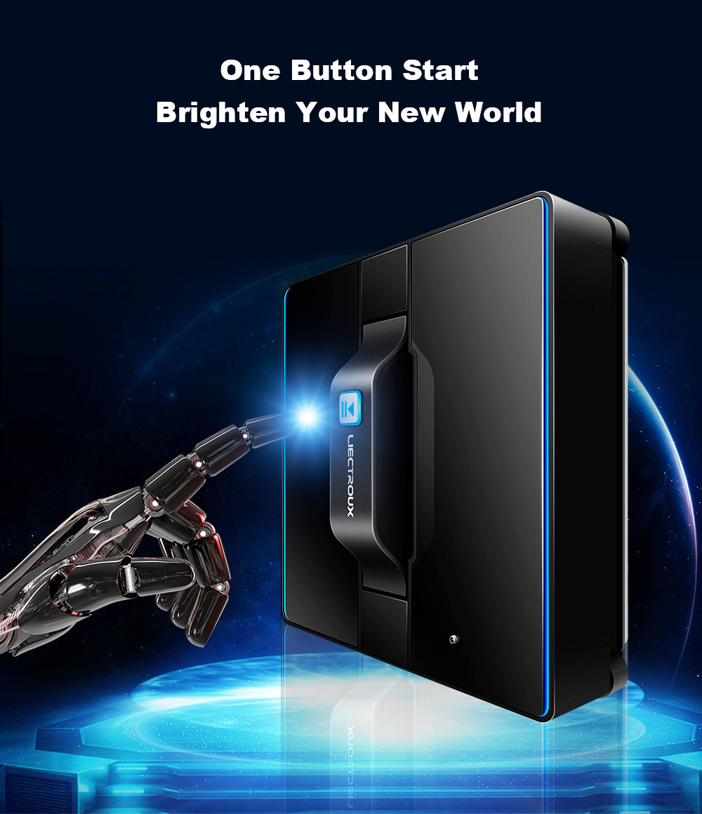 Refurbished Liectroux  WS1080 2800Pa Robot Window Vacuum Cleaner, Laser Sensor with App, Antifall Auto Glass Mop, Home Floor Windows Wall Cleaning