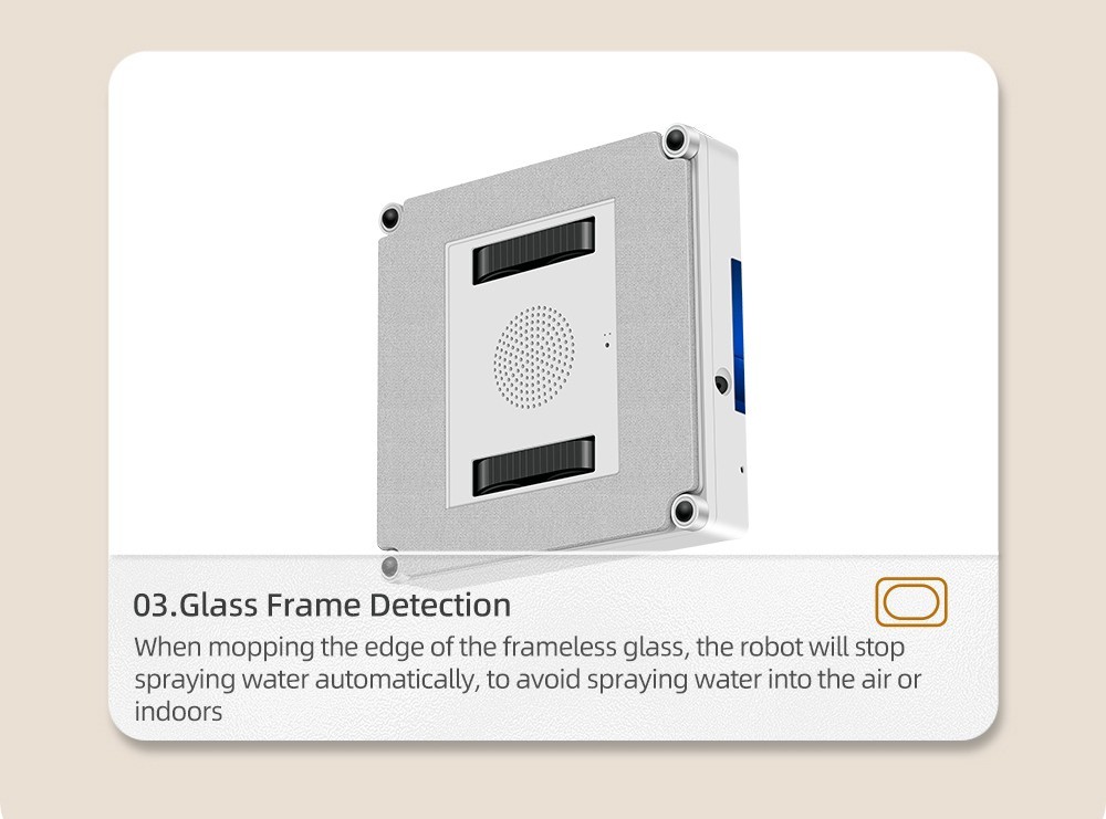 LIECTROUX YW509 Fensterputzroboter, Doppelter Wassertank, 3000 Pa Saugleistung, Intelligente Pfadplanung, Fernbedienung