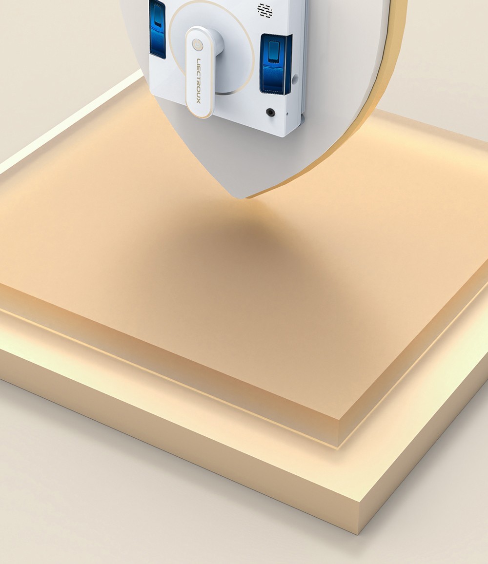 LIECTROUX YW509 Fensterputzroboter, Doppelter Wassertank, 3000 Pa Saugleistung, Intelligente Pfadplanung, Fernbedienung