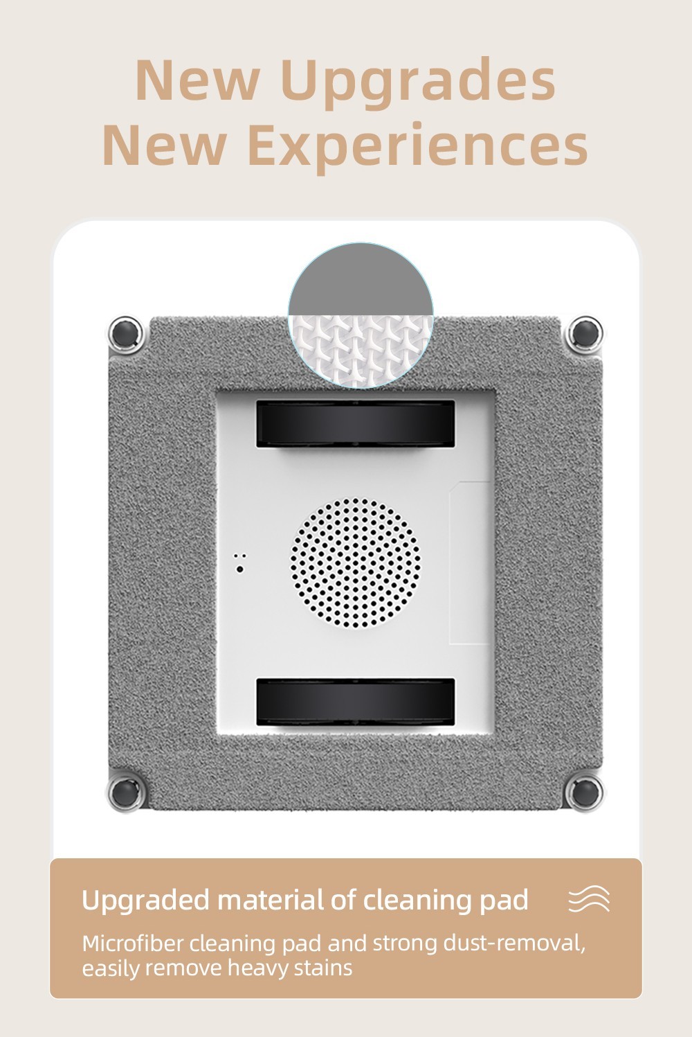 LIECTROUX YW509 Fensterputzroboter, Doppelter Wassertank, 3000 Pa Saugleistung, Intelligente Pfadplanung, Fernbedienung