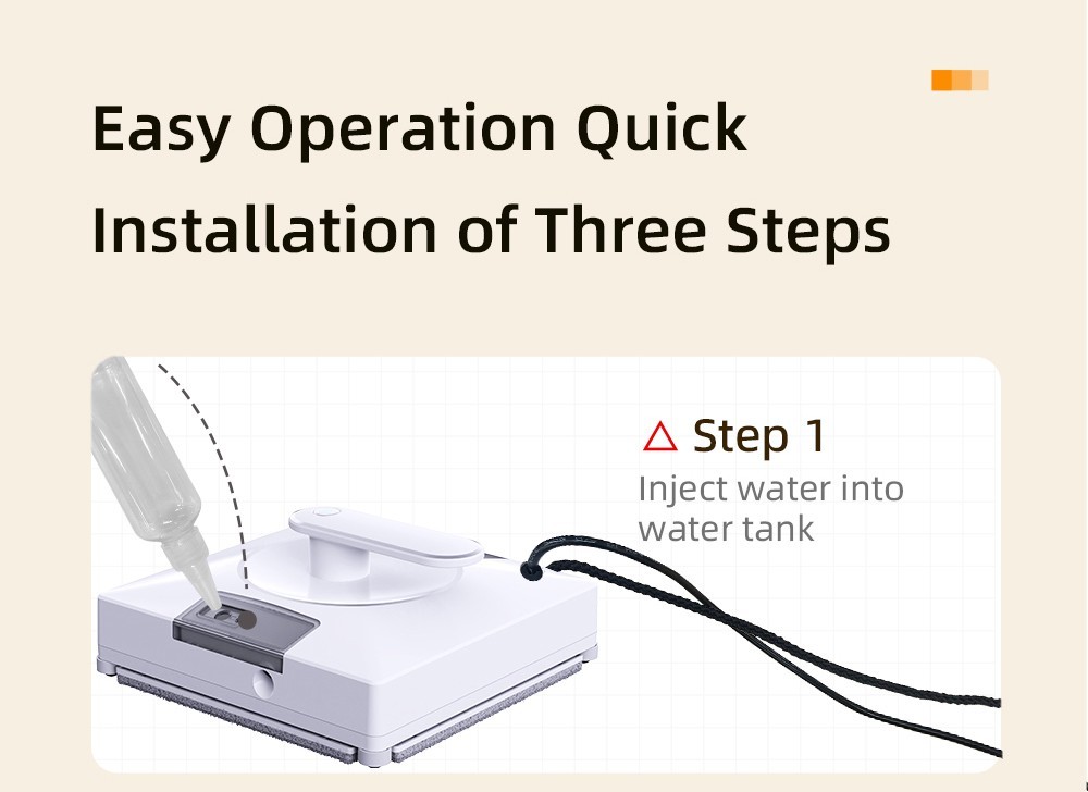 LIECTROUX YW509 Fensterputzroboter, Doppelter Wassertank, 3000 Pa Saugleistung, Intelligente Pfadplanung, Fernbedienung