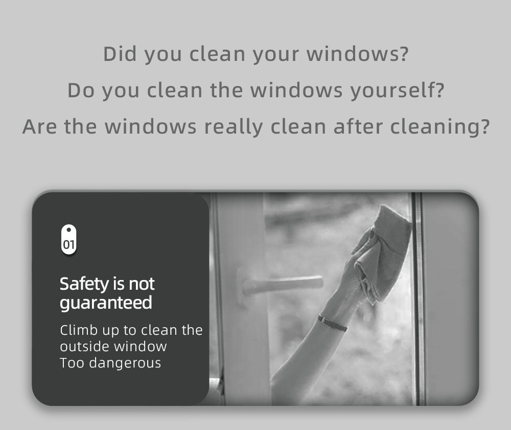 LIECTROUX YW509 Fensterputzroboter, Doppelter Wassertank, 3000 Pa Saugleistung, Intelligente Pfadplanung, Fernbedienung