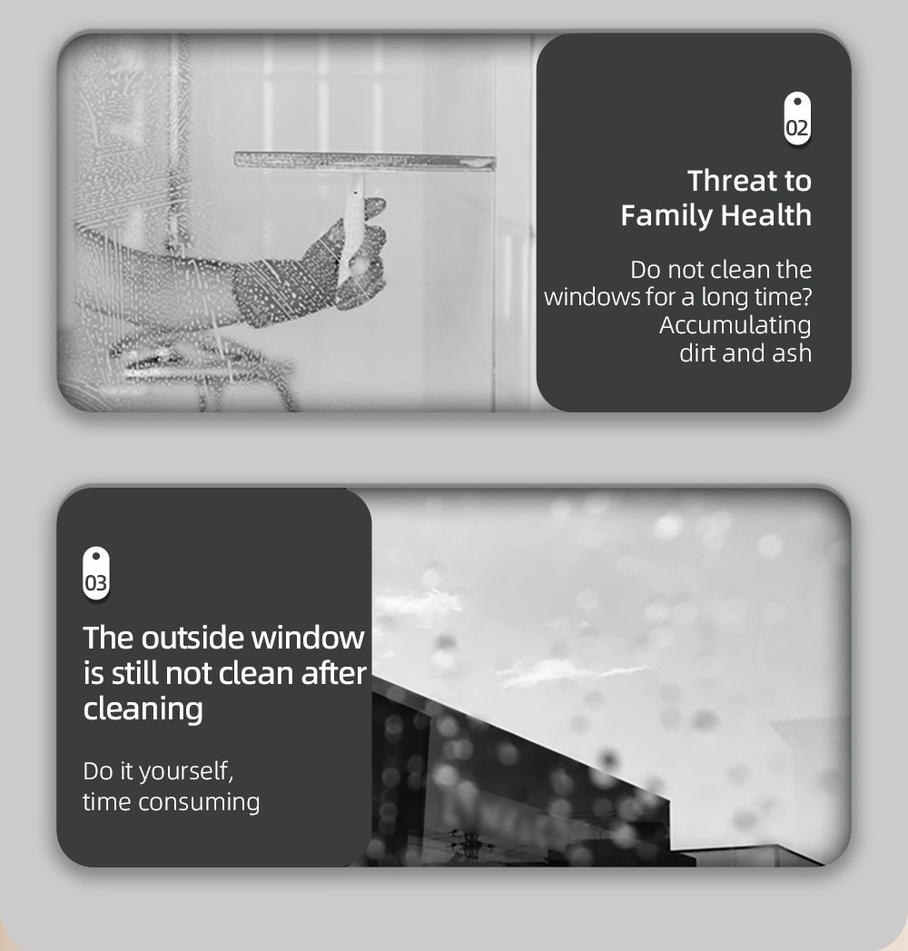 LIECTROUX YW509 Fensterputzroboter, Doppelter Wassertank, 3000 Pa Saugleistung, Intelligente Pfadplanung, Fernbedienung