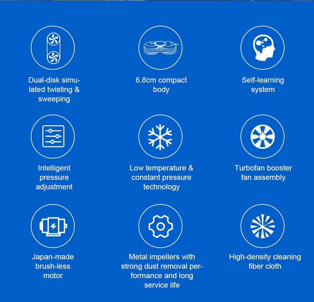 Refurbished Liectroux HCR-10 Robot Window Cleaner, 30ml Water Tank, Ultrasonic Water Spraying, 2800Pa Suction, 6.8cm Ultra-thin Body