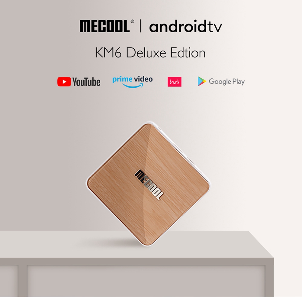 Refurbished MECOOL KM6 Deluxe Android TV 10.0 TV BOX Amlogic S905X4 4G RAM 64G ROM 2.5G+5G WIFI 6 Bluetooth 5.0 4K HDR