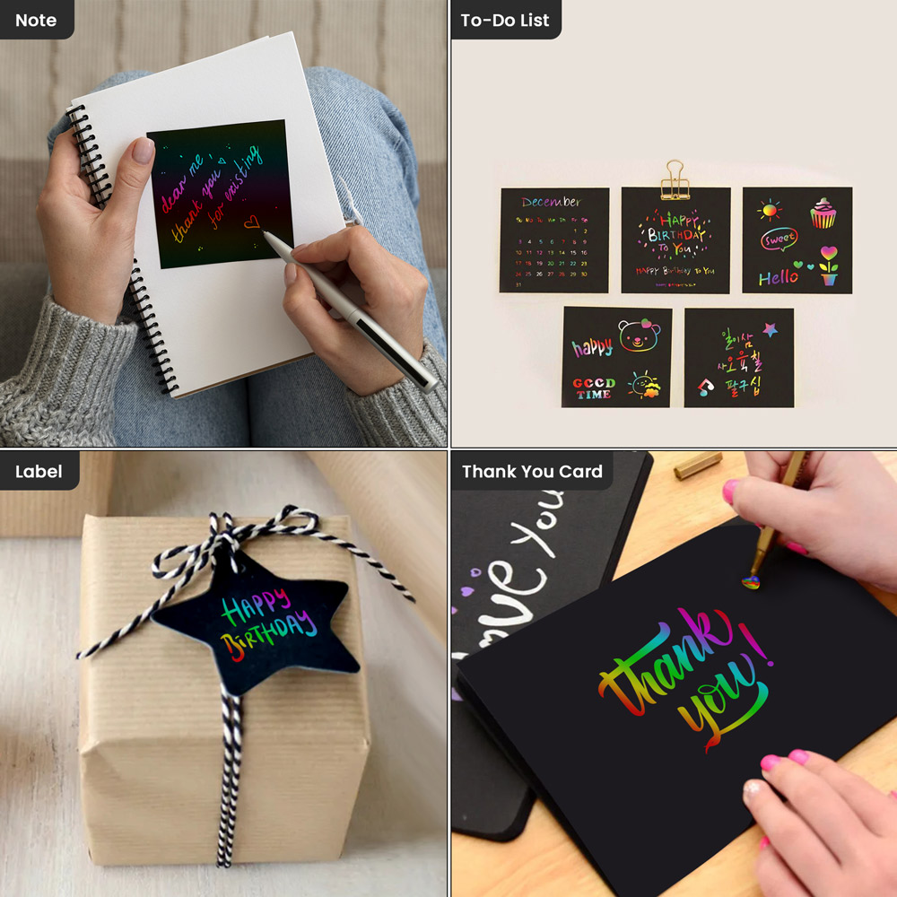 Mecpow Kratzpapier Kunst Set - 120St&uuml;ck