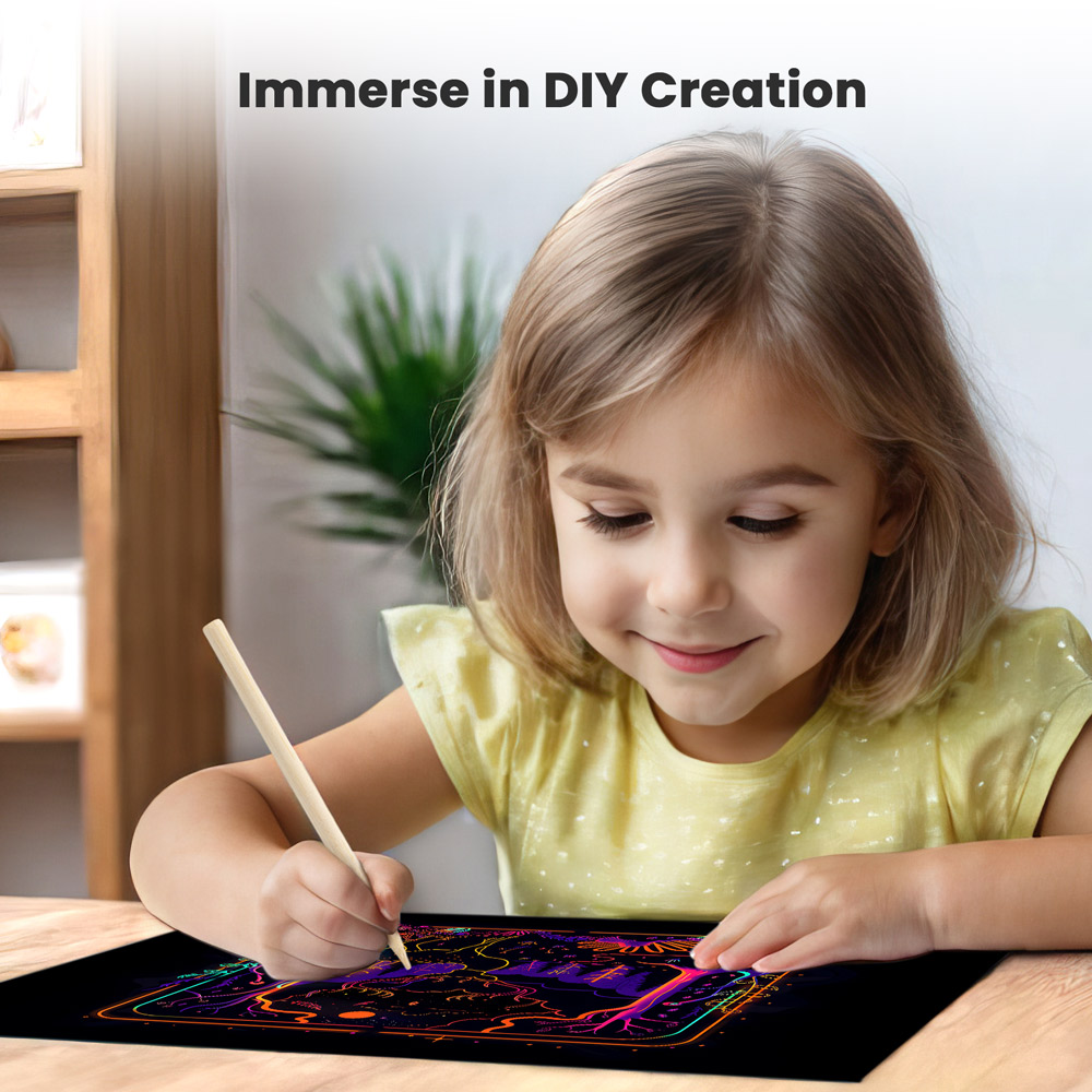 Mecpow Kratzpapier Kunst Set - 120St&uuml;ck