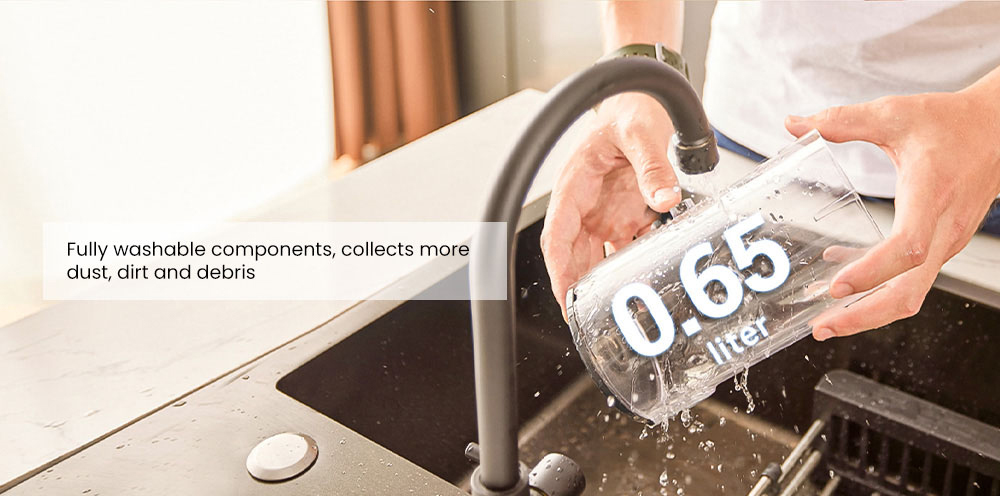 Refurbished Proscenic P11 Mopping Cordless Vacuum Cleaner, 35Kpa Suction, 0.65L Dustbin, 5-Stage Filtration System, 2000mAh Battery