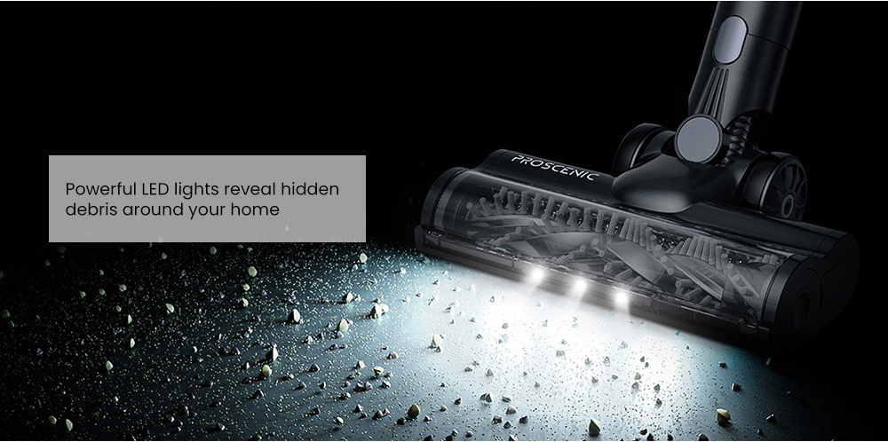 Refurbished Proscenic P11 Mopping Cordless Vacuum Cleaner, 35Kpa Suction, 0.65L Dustbin, 5-Stage Filtration System, 2000mAh Battery