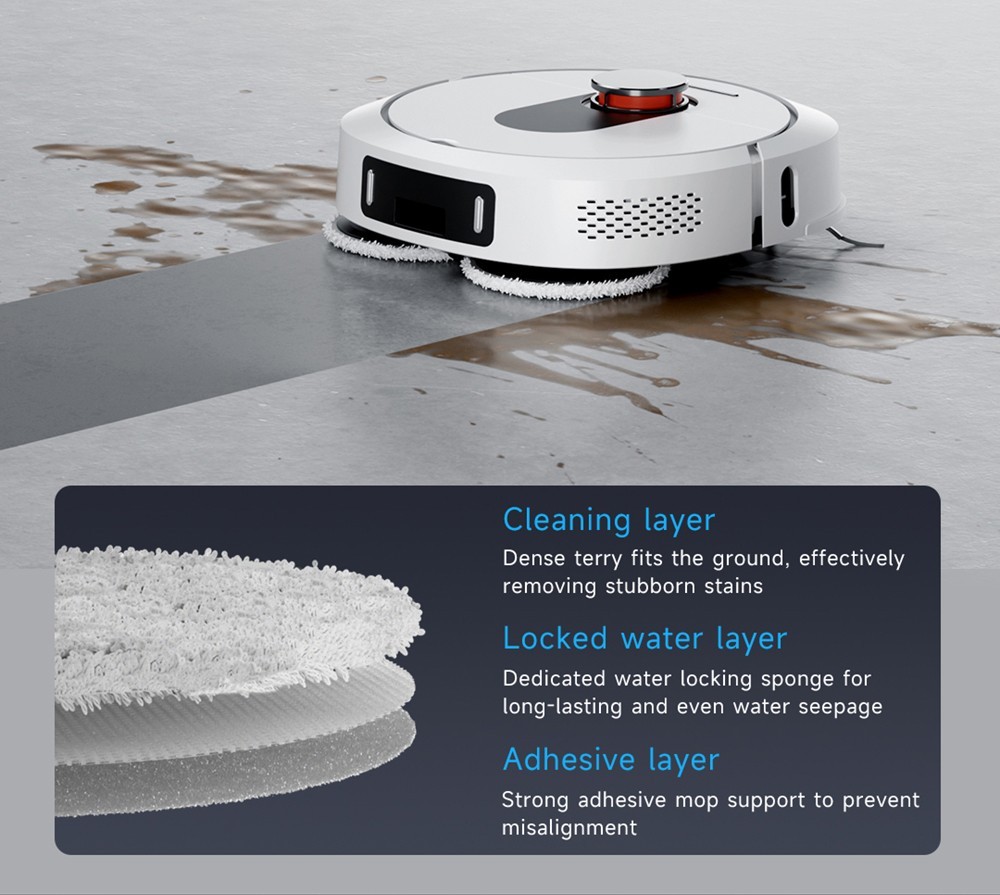 ROIDMI EVA Smart Robot Vacuum Cleaner, Self-Cleaning & Emptying 3200Pa Powerful Suction 3-in-1 Vacuuming Sweeping Mopping