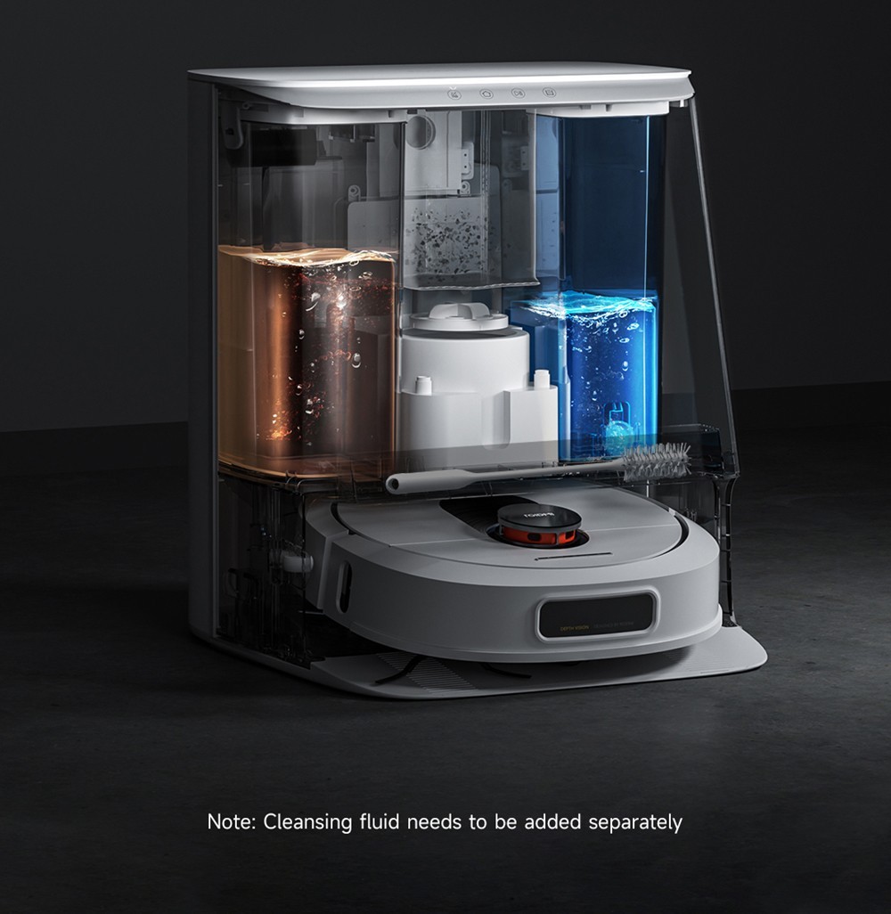 ROIDMI EVA Smart Robot Vacuum Cleaner, Self-Cleaning & Emptying 3200Pa Powerful Suction 3-in-1 Vacuuming Sweeping Mopping