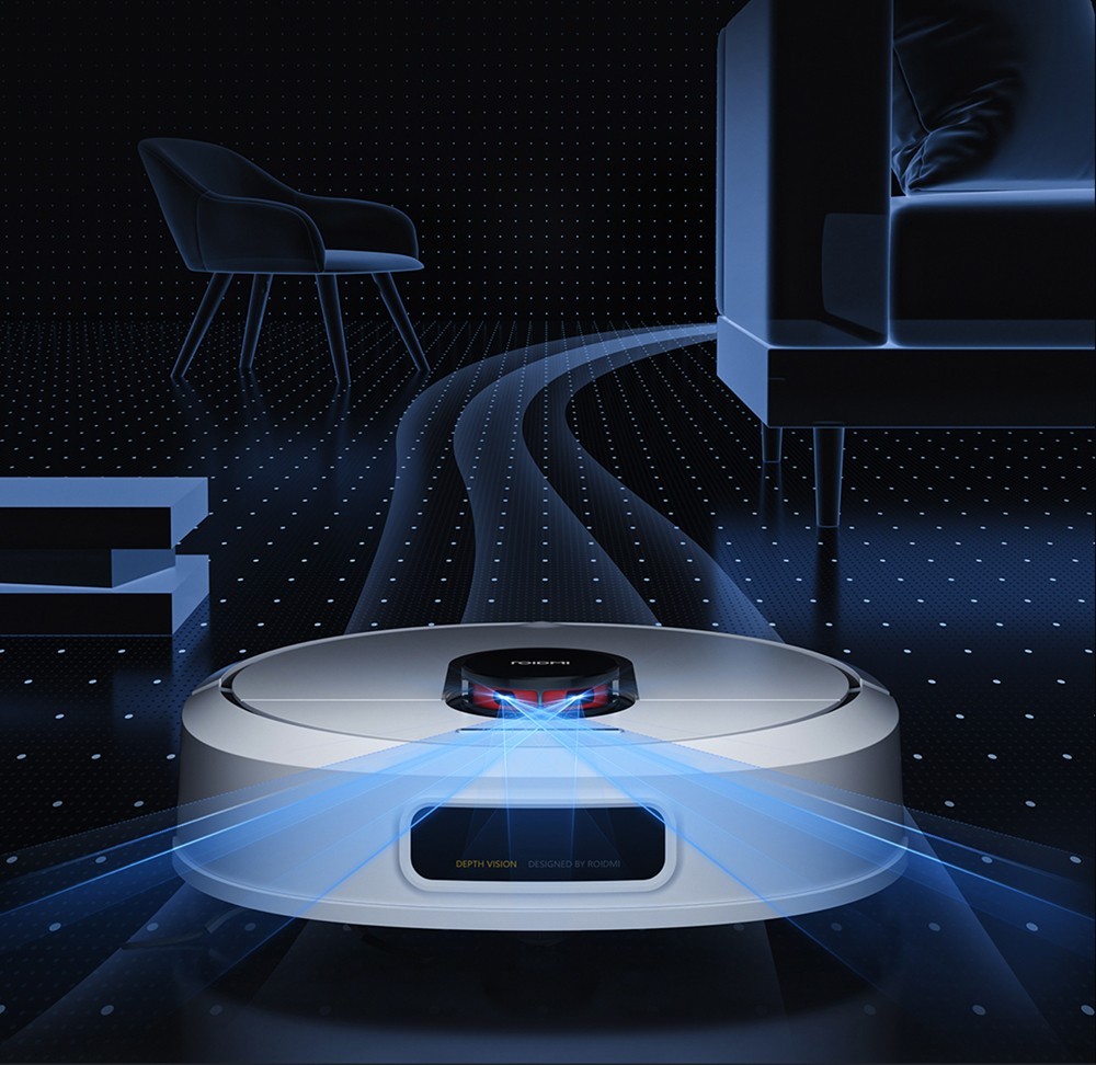 ROIDMI EVA Smart Robot Vacuum Cleaner, Self-Cleaning & Emptying 3200Pa Powerful Suction 3-in-1 Vacuuming Sweeping Mopping