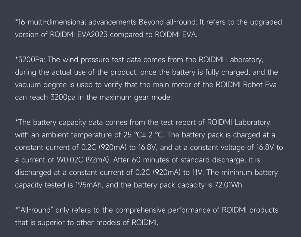 ROIDMI EVA Smart Robot Vacuum Cleaner, Self-Cleaning & Emptying 3200Pa Powerful Suction 3-in-1 Vacuuming Sweeping Mopping
