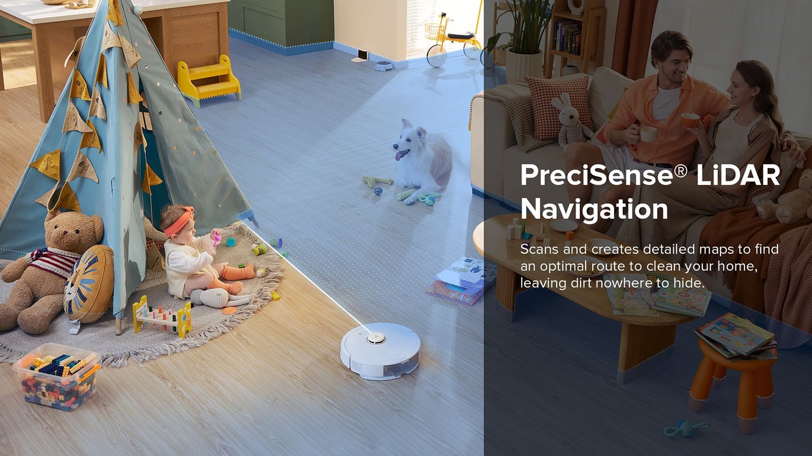 Aspirateur robot Roborock Q8 Max, aspiration 5500 Pa, brosse DuoRoller, navigation LDS, poubelle 470 ml, réservoir d'eau 350 ml