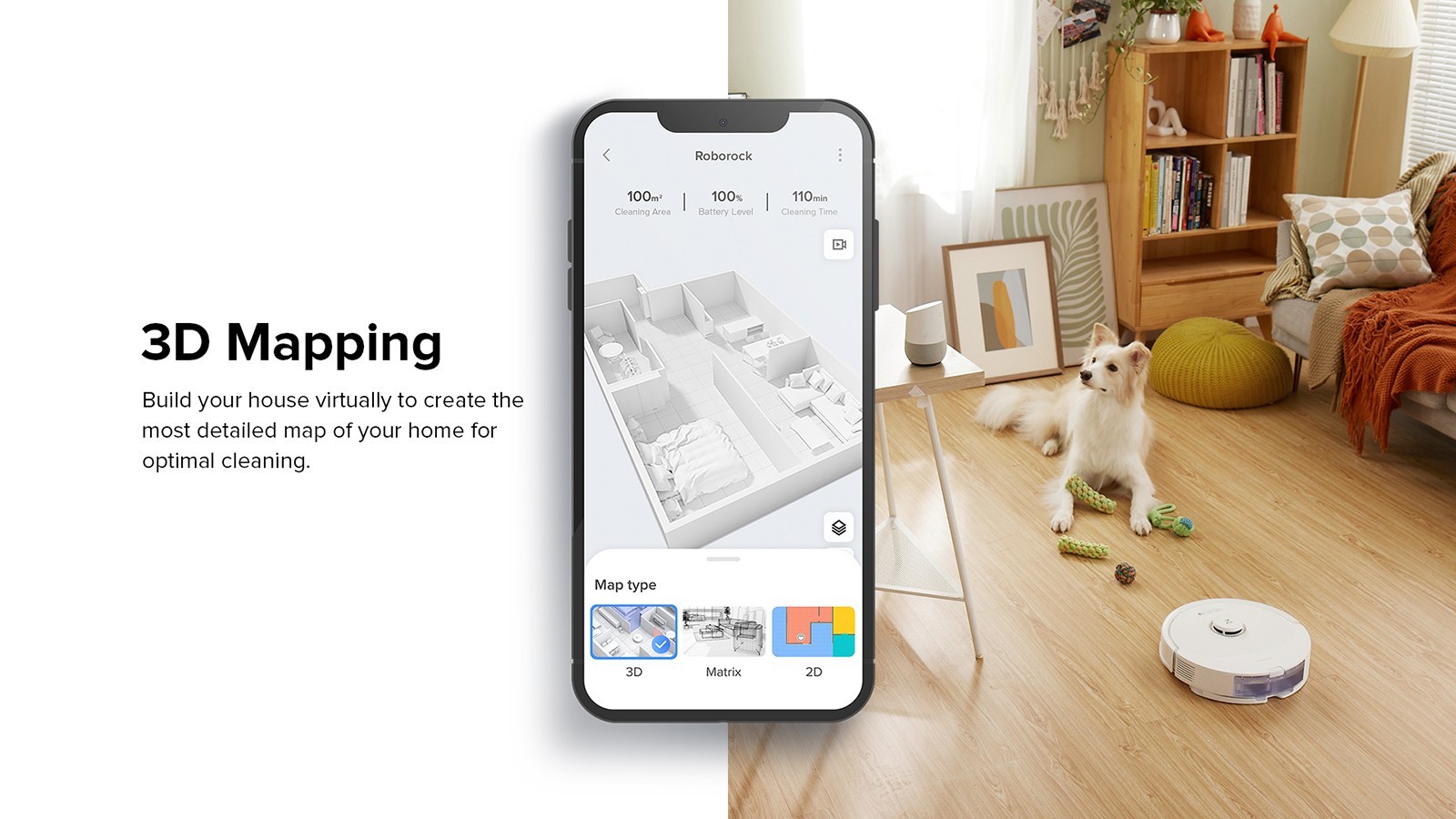 Aspirateur robot Roborock Q8 Max, aspiration 5500 Pa, brosse DuoRoller, navigation LDS, poubelle 470 ml, réservoir d'eau 350 ml