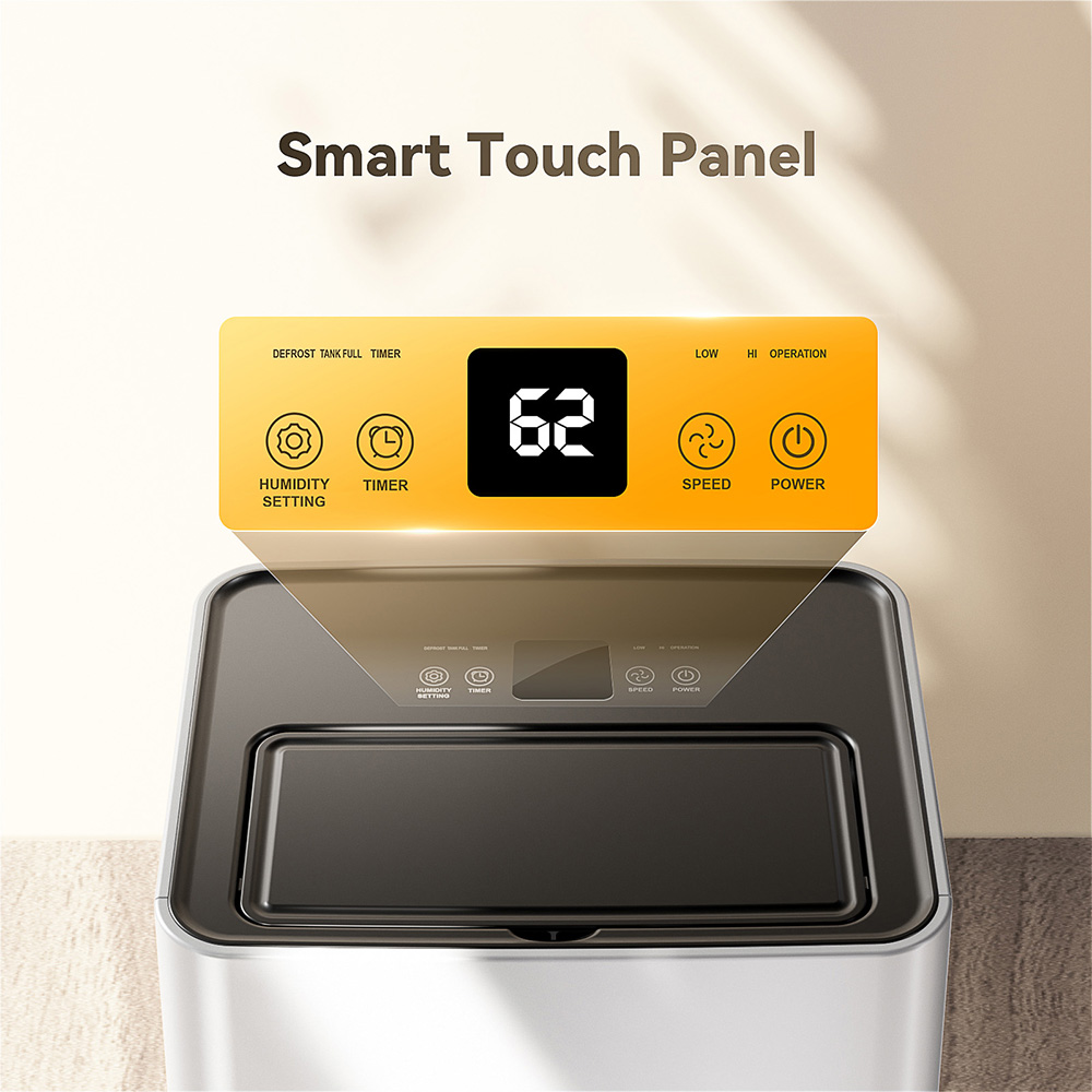 Solayce PD16R-02EE Dehumidifier, 3.2L Watertank, Low Noise, Smart Screen, Adjustable Air Speed, 16L/DAY Dehumidification Volumn